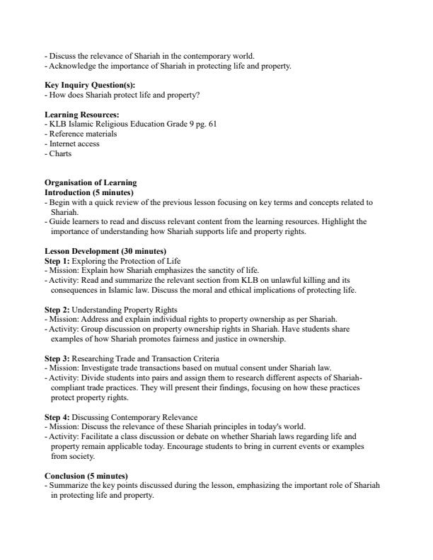 Page 3 – Grade 9 IRE Lesson Plans Term 2 - KLB – Kenyaplex
