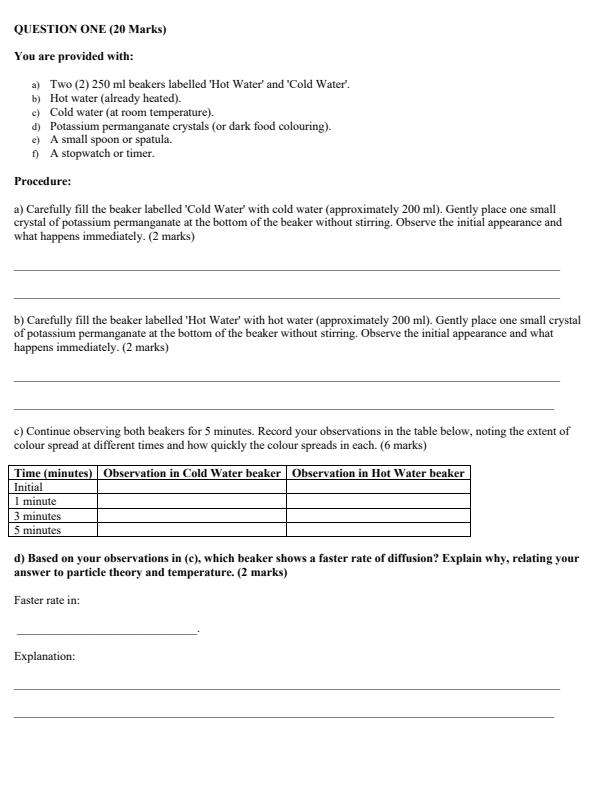 Page 2 – Grade 9 Integrated Science Paper 2 August 2025 Holiday Assignment – Kenyaplex