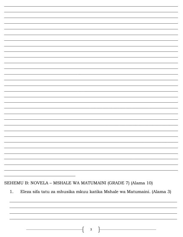 Page 3 – Grade 9 Kiswahili Paper 2 April 2025 Holiday Assignment – Kenyaplex