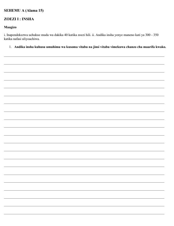 Page 2 – Grade 9 Kiswahili Paper 2 August 2025 Holiday Assignment – Kenyaplex