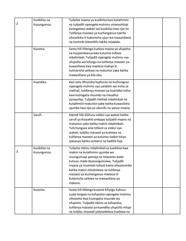 Page 2 – Grade 9 Kiswahili Records of Work Term 2 - KLB Top Scholar – Kenyaplex