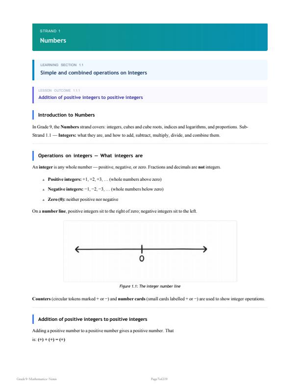 Page 1 – Grade 9 Mathematics Notes Term 1, Term 2 and Term 3 (Updated) – Kenyaplex