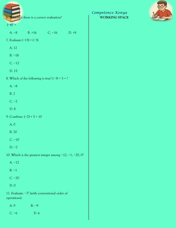 Page 3 – Grade 9 Mathematics Topical Questions – Kenyaplex
