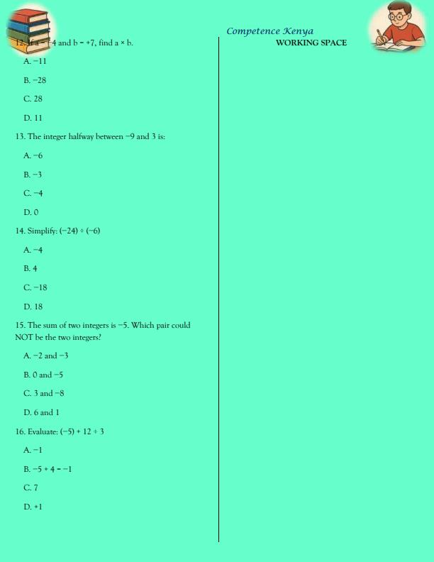 Page 4 – Grade 9 Mathematics Topical Questions – Kenyaplex