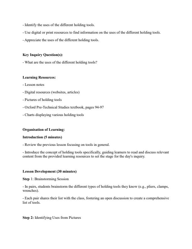 Page 4 – Grade 9 Pre-Technical Studies Lesson Plans Term 2 - Oxford – Kenyaplex
