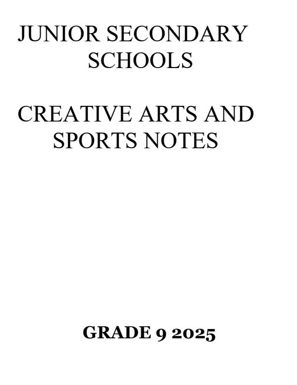Page 1 – Grade 9 Rationalized Creative Arts and Sports Notes Term 1, Term 2, Term 3 – Kenyaplex