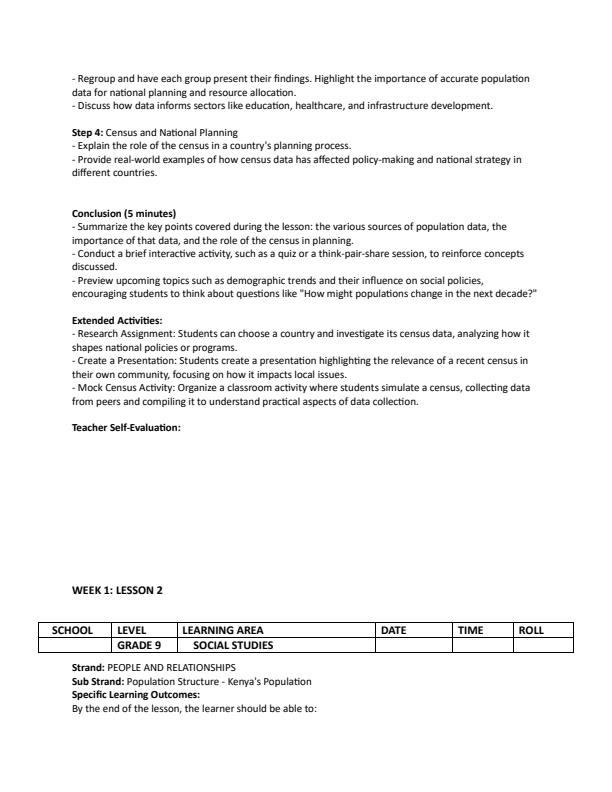 Page 2 – Grade 9 Social Studies Lesson Plans Term 2 Mentor – Kenyaplex