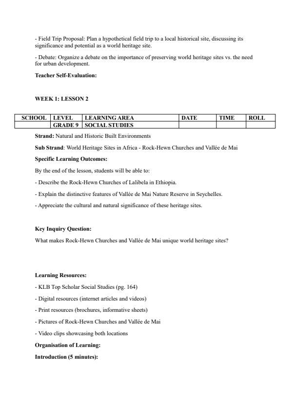 Page 3 – Grade 9 Social Studies Lesson Plans Term 3 - KLB Top Scholar – Kenyaplex