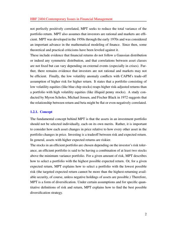 Page 2 – HBF 2404: Contemporary Issues in Financial Management Notes – Kenyaplex