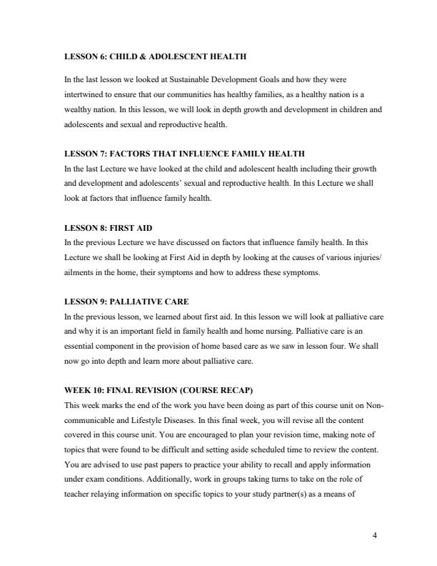 Page 4 – HCR 205: Family Health Notes – Kenyaplex