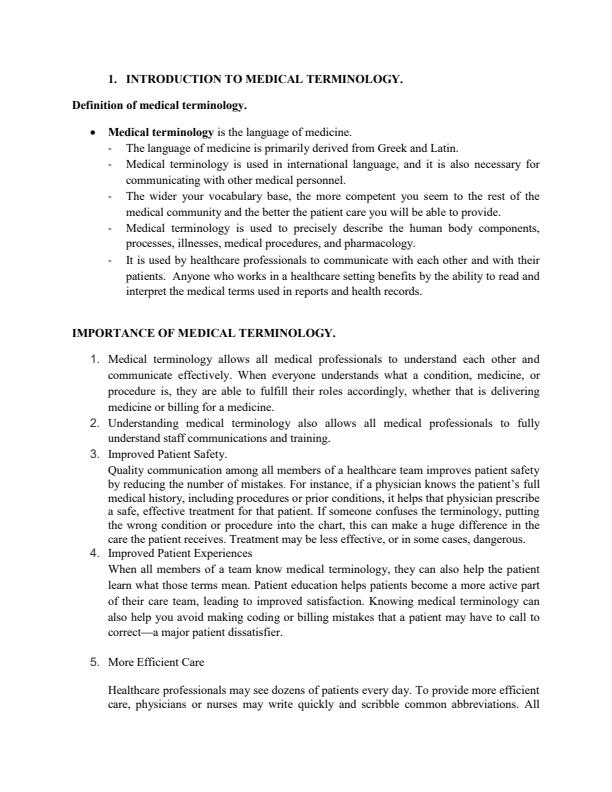 Page 2 – HE/CU/HR/CR/02/5/A Medical Terminology I Notes – Kenyaplex