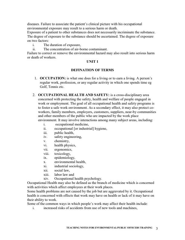 Page 3 – HE/CU/TT/CC/06/5/A: Occupational Safety and Health Services Notes – Kenyaplex
