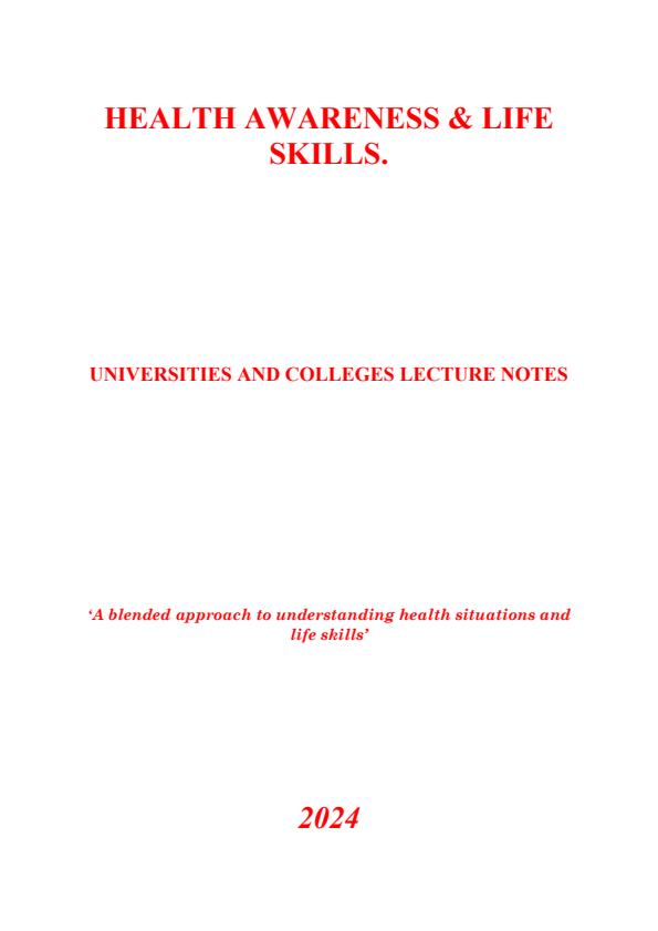 Page 1 – Health Awareness and Life Skills Notes – Kenyaplex