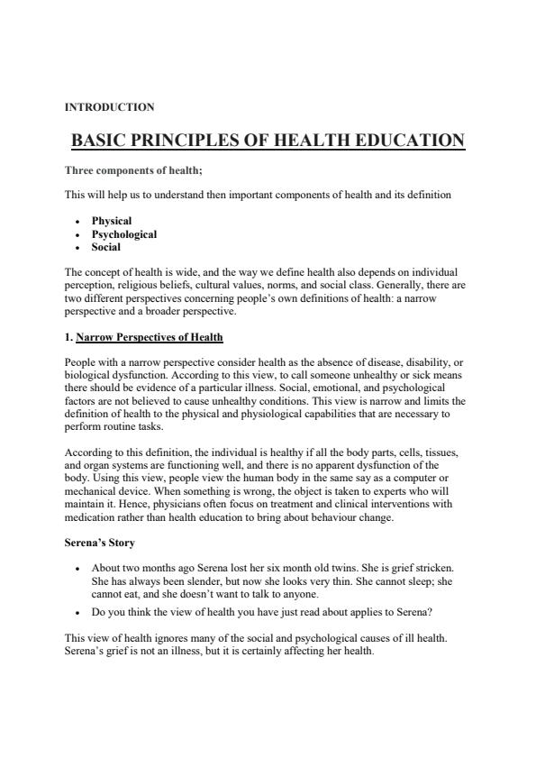 Page 2 – Health Awareness and Life Skills Notes – Kenyaplex