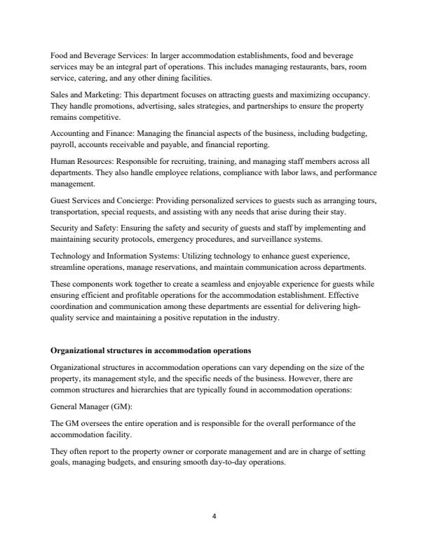 Page 4 – Housekeeping, Front Office, Laundry and Home Nursing Notes – Kenyaplex