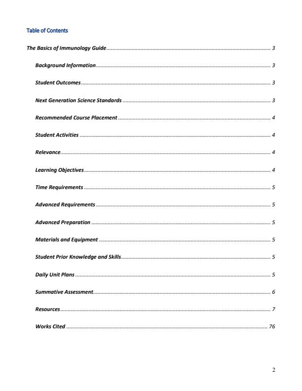 Page 2 – Immunology Lecture Notes For Diploma in Medical Laboratory Technology Module III – Kenyaplex