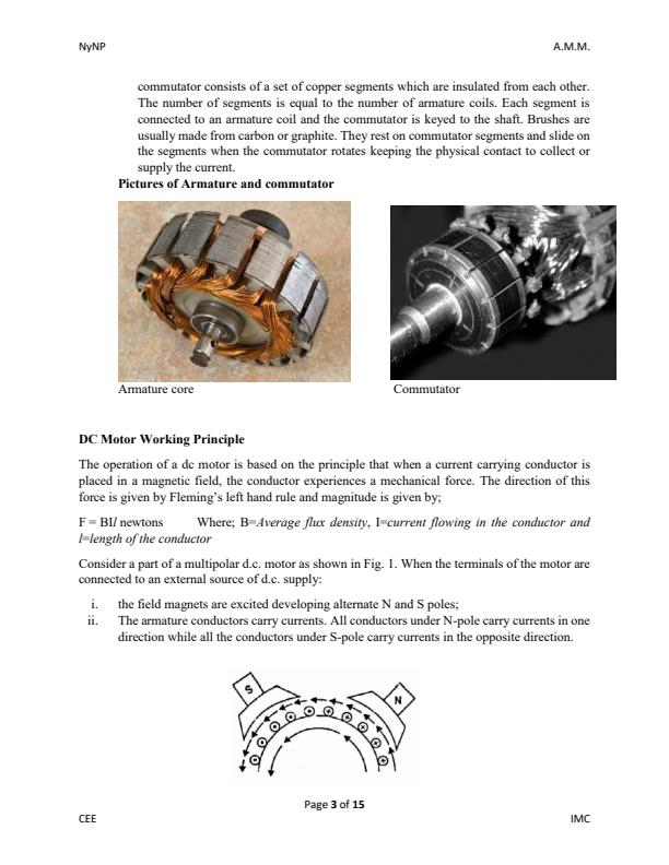 Industrial Machines and Controls Notes on DC Motors 13603