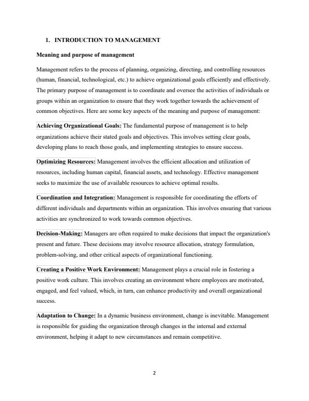 Page 1 – Industrial Organization and Management Notes For Diploma in Nutrition and Dietetics Management – Kenyaplex