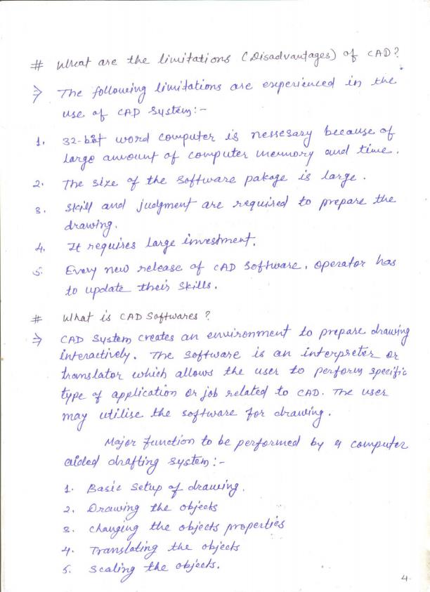 Page 4 – Introduction to Computer Aided Drawing (CAD) Handwritten Notes – Kenyaplex