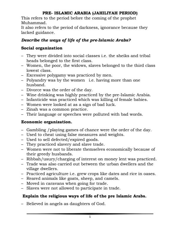 Islamic Religious Education Revision Questions and Answers 13349