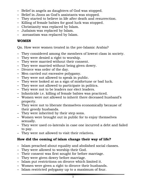 Page 3 – Islamic Religious Education Revision: Questions and Answers – Kenyaplex