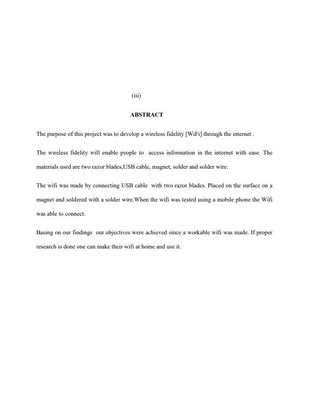 Page 3 – KSEF PROJECT- Home made Wifi- Computer Science – Kenyaplex