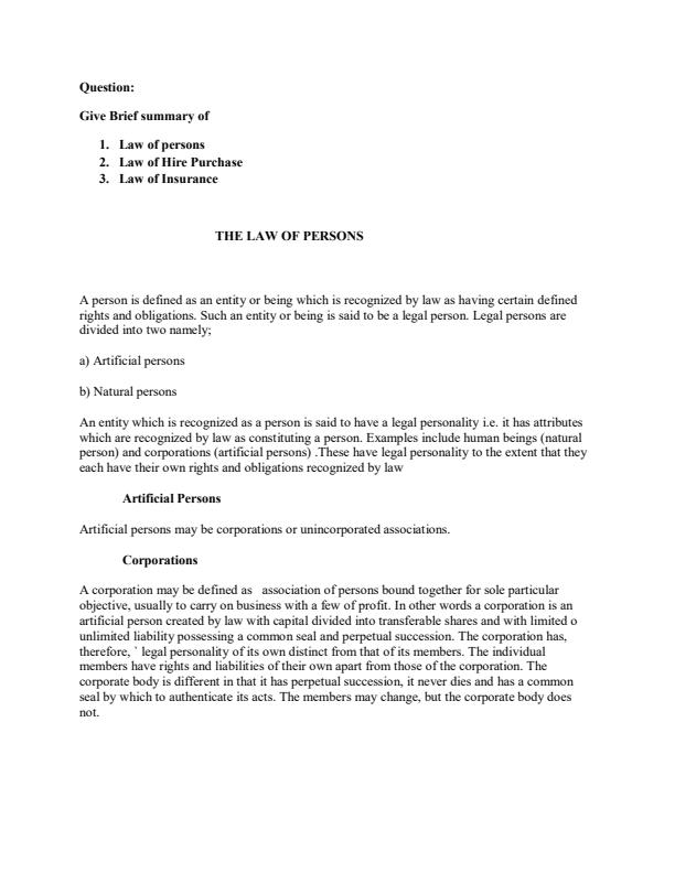 Page 1 – Kenyatta University BBA 302: Business Law Notes – Kenyaplex
