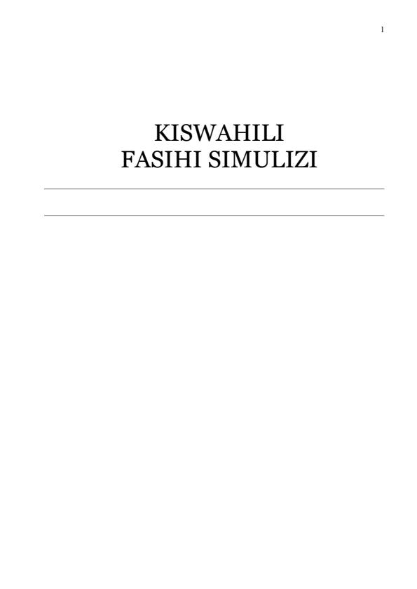Page 1 – Kiswahili Fasihi Simulizi Notes - Detailed and Comprehensive – Kenyaplex