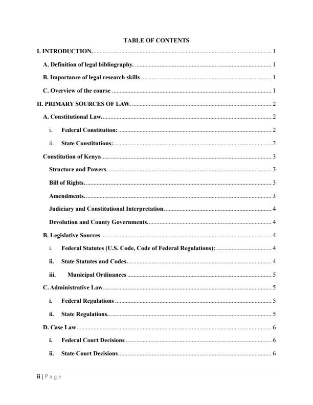 Page 1 – LAW 99: Legal Bibliography Notes – Kenyaplex