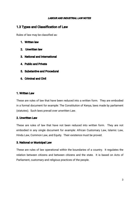 Page 3 – Labour and Industrial Law Notes for Diploma in Human Resource Management – Kenyaplex