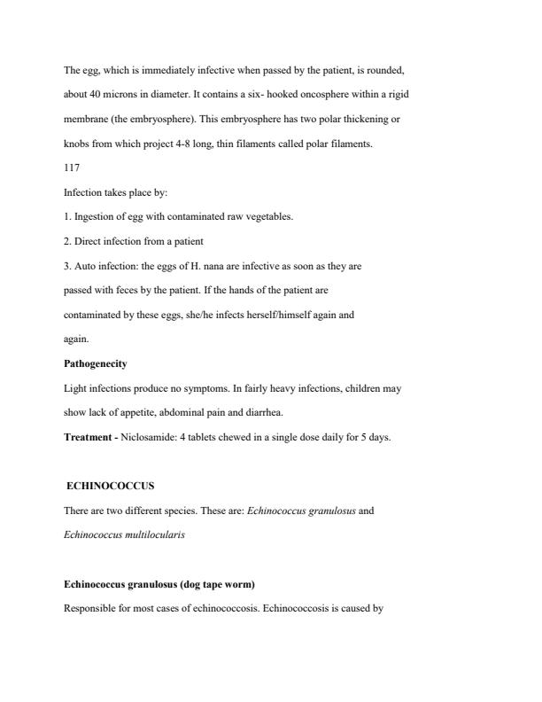 Page 2 – Lecture Notes on Cestodes (Tapeworms) – Kenyaplex