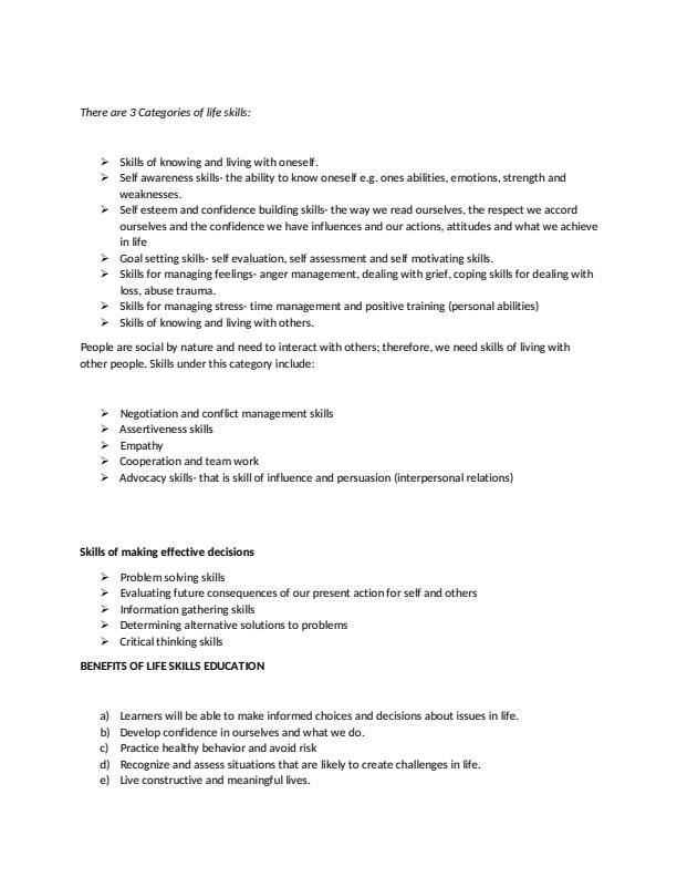 Page 2 – Life Skills Notes – Kenyaplex