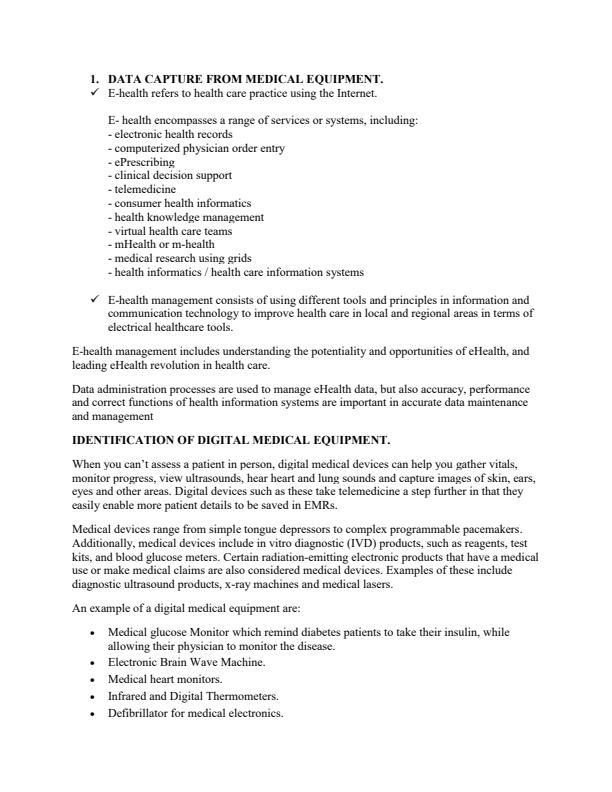 Page 2 – Management of E-health Notes – Kenyaplex