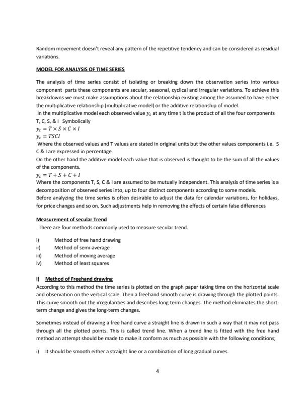 Page 4 – Mas 309: Time Series Analysis and Forecasting Notes – Kenyaplex