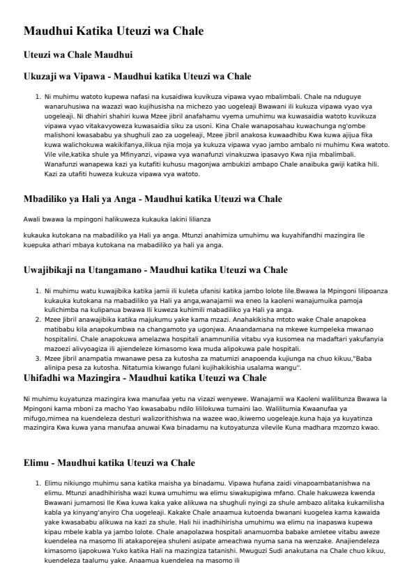 Page 1 – Maudhui Katika Uteuzi Wa Chale – Kenyaplex