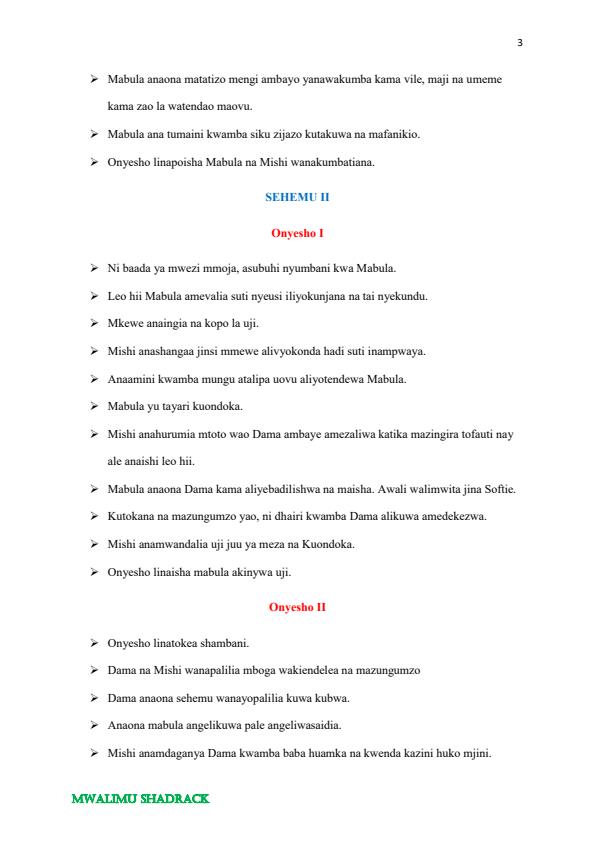 Page 3 – Mwongozo Wa Tamthilia Ya Wema Hauozi ya Timothy Arege Grade ya Nane – Kenyaplex