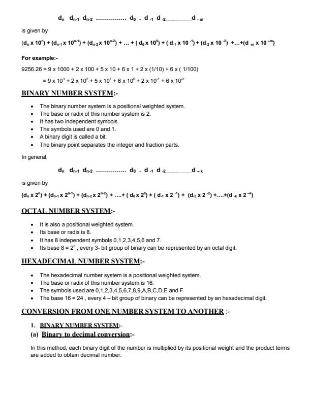 Page 2 – Number Systems and Codes Notes: Diploma in Electrical and Electronics Engineering (Level 6) – Kenyaplex