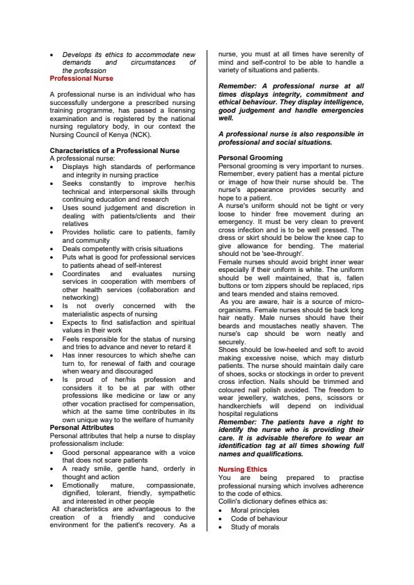 Page 3 – Nursing Council of Kenya Paper 4 Notes – Kenyaplex