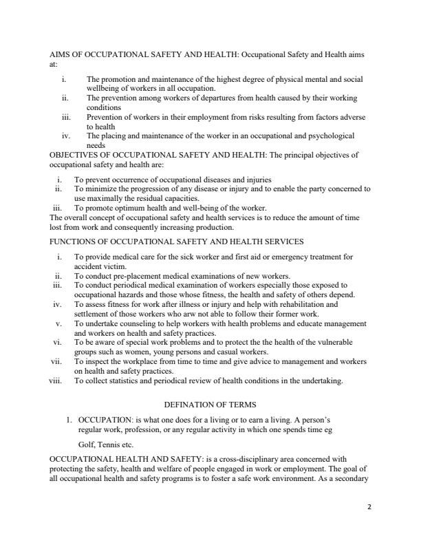 Page 2 – Occupational Safety and Health Level 4, 5, and 6 Notes – Kenyaplex