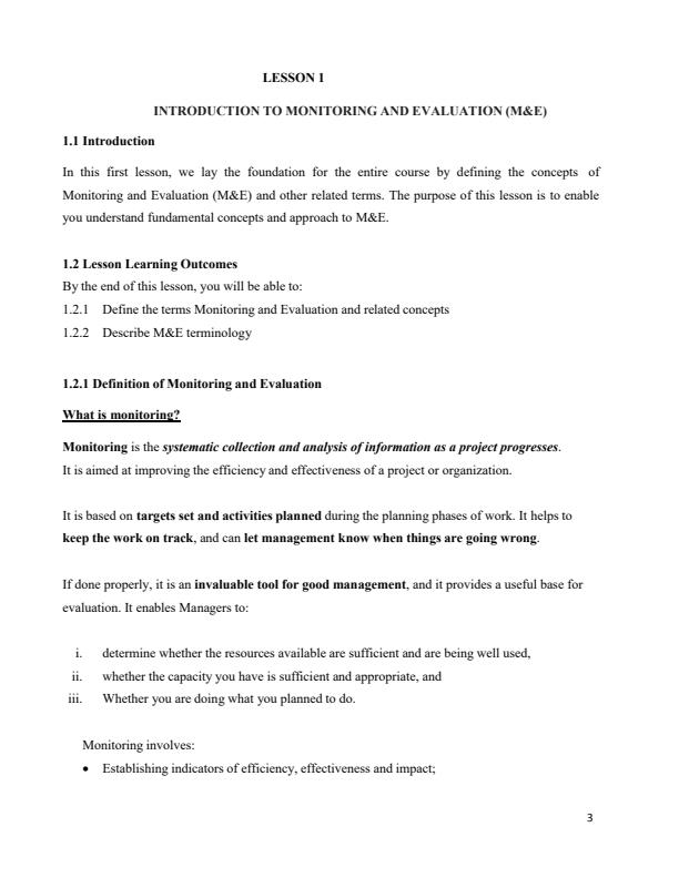 Page 2 – PHM 409: Monitoring and Evaluation of Health Programs Notes – Kenyaplex
