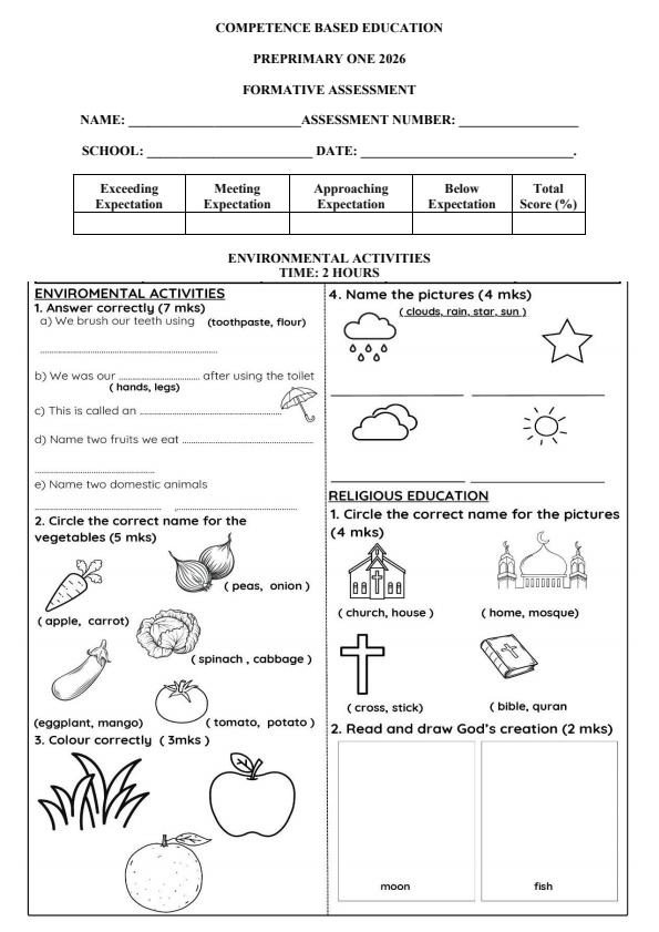 Page 1 – PP1 Environmental Activites April 2026 Holiday Assinment – Kenyaplex