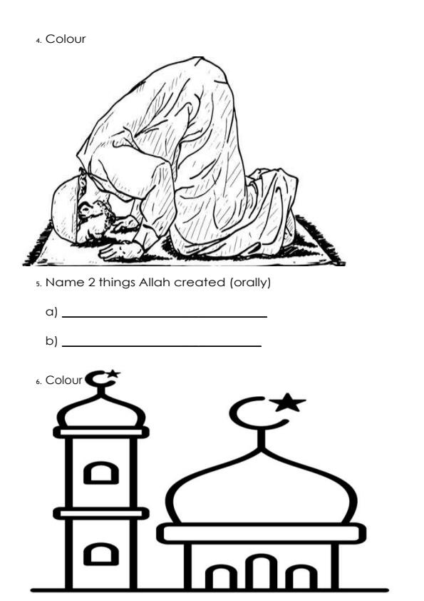 Page 2 – PP1 Islamic Religious Education December 2026 Holiday Assignment – Kenyaplex
