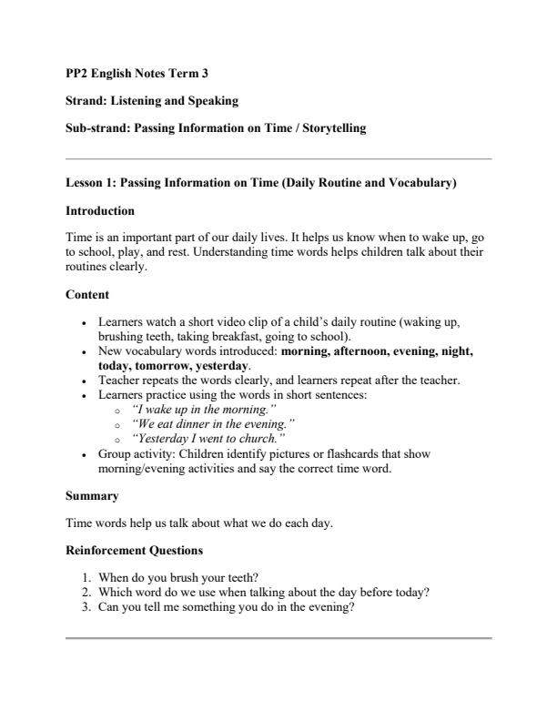 Page 1 – PP2 English Notes Term 3 – Kenyaplex