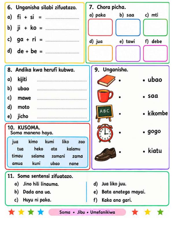 Page 2 – PP2 Shughuli za Kiswahili December 2026 Holiday Assignment – Kenyaplex