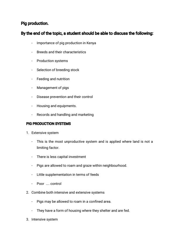 Page 1 – Pig Production Notes – Kenyaplex