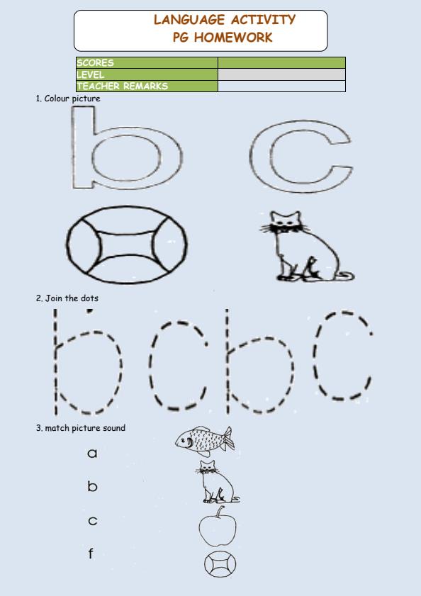 Page 1 – Play Group Language Activities December 2024 Holiday Assignment – Kenyaplex