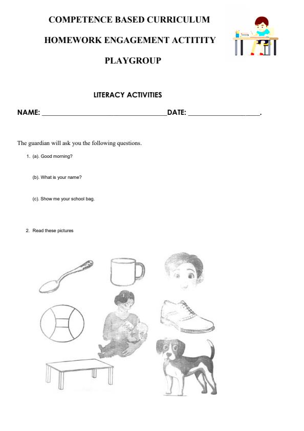 Page 1 – Playgroup Literacy Activities August 2024 Holiday Assignment – Kenyaplex