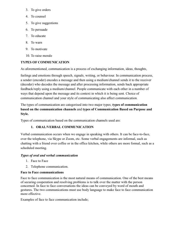 Page 3 – Principles of Effective Communication Notes – Kenyaplex