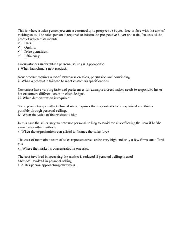 Page 2 – Product Promotion Notes: Form 2 Business Studies – Kenyaplex