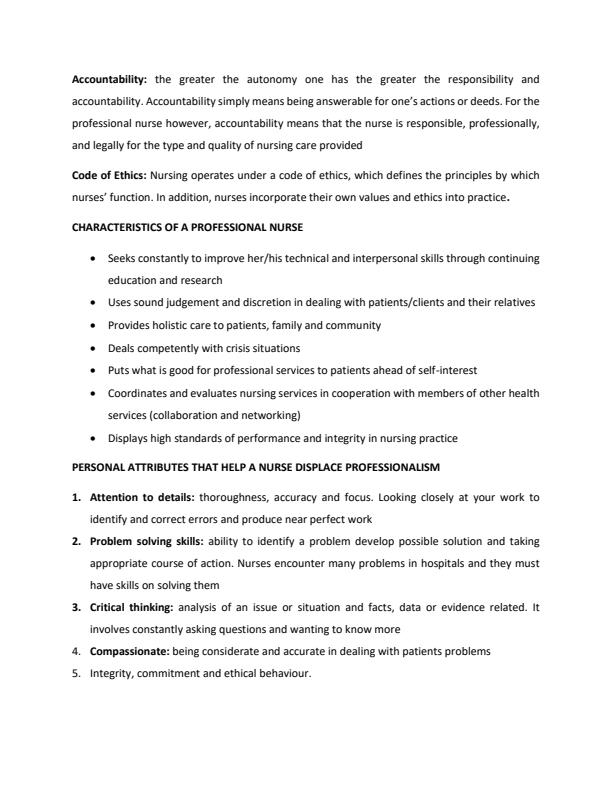 Page 4 – Professionalism in Nursing Notes – Kenyaplex